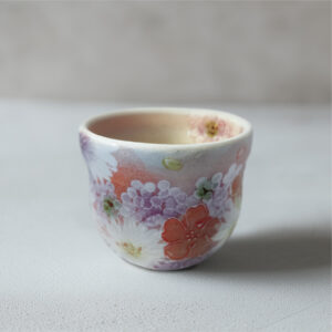 工房ゆずりは<br>紅彩花雅｜福々碗（ひょうたん型）