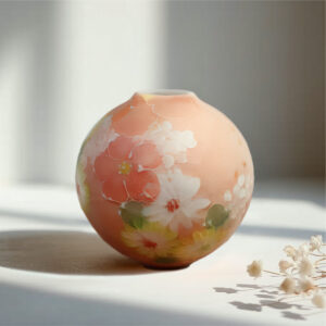 工房ゆずりは<br>紅彩花化粧｜丸花入